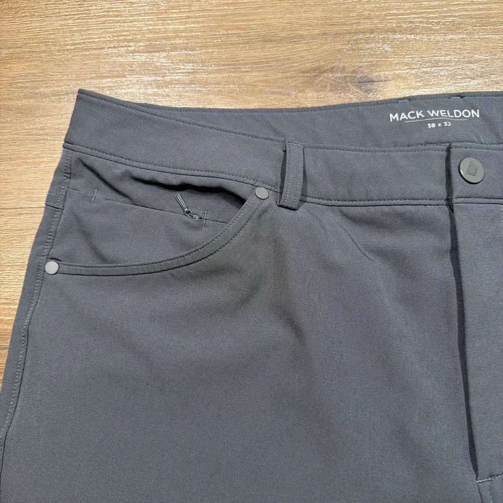 Mack Weldon Men's 38 x 32 Radius 5-pocket Chino Pants Gray